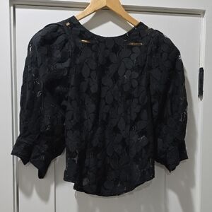 Chic Black Lace Blouse for Women